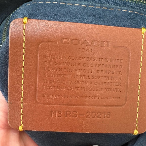 Coach rogue 1941 exotic butterscotch tan purse handbag satchel leather fair - Picture 13 of 15